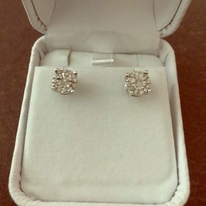 Diamond Earrings, NWOT genuine